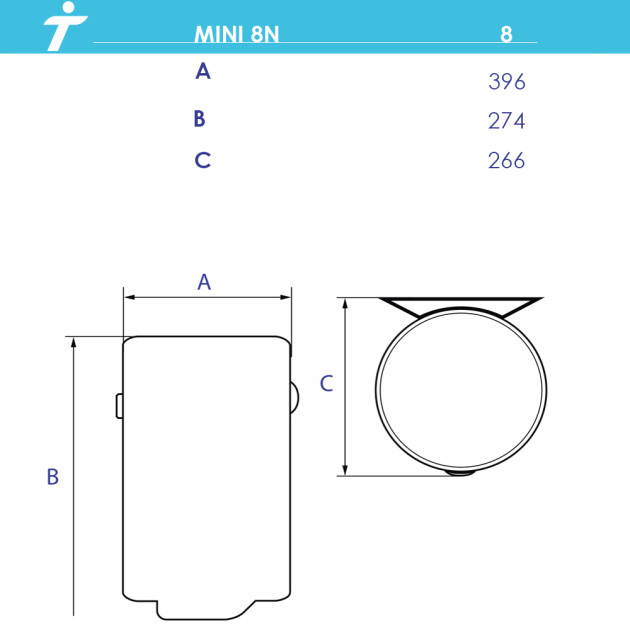 Бойлер Tedan Mini MT 8N,над мивка