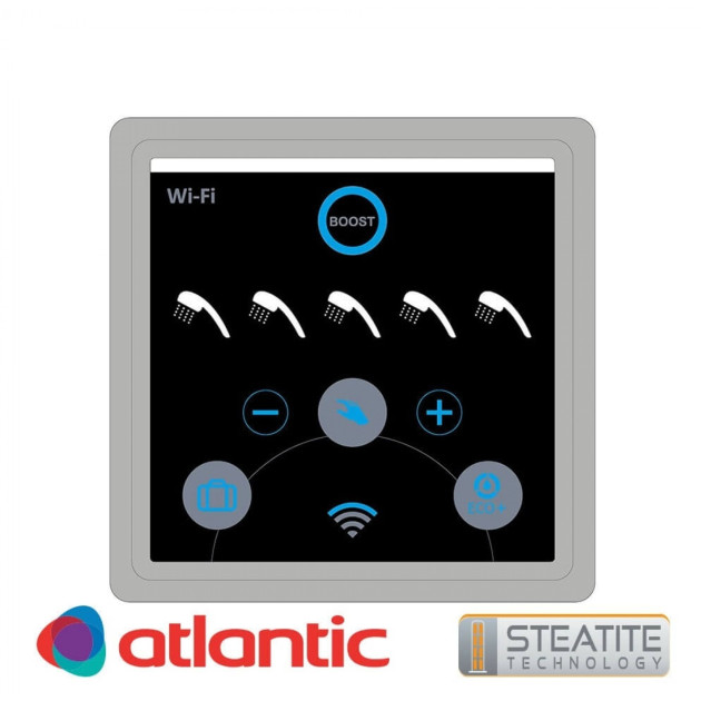 Бойлер ATLANTIC Steatite CUBE 75 л бял Wi-Fi