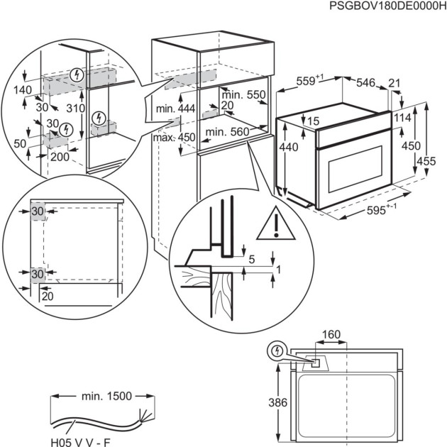 Компактна вградена фурна с микровълни AEG KMK965090T