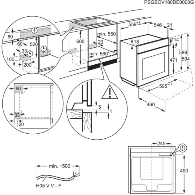 Модерна фурна за вграждане Electrolux EOD6P77Z  