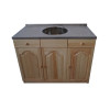 Лакиран кухненски шкаф с мивка 120х60 см