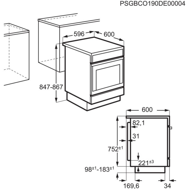 Готварска печка AEG CCB6440ABW