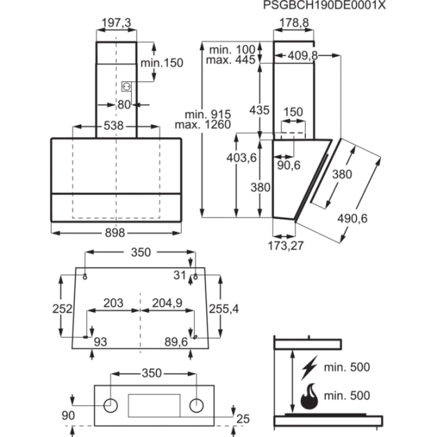 Декоративен абсорбатор Electrolux LFV619R