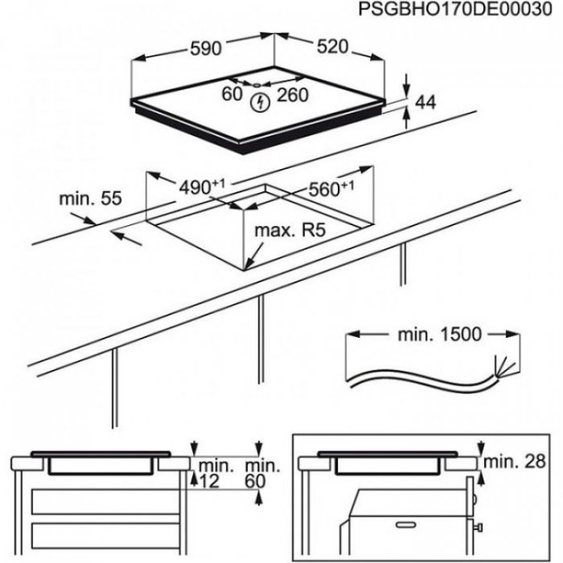 Индукционен плот за вграждане Electrolux EIV634