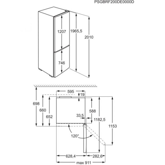 Комбиниран хладилник с фризер Electrolux LNT5ME36W1